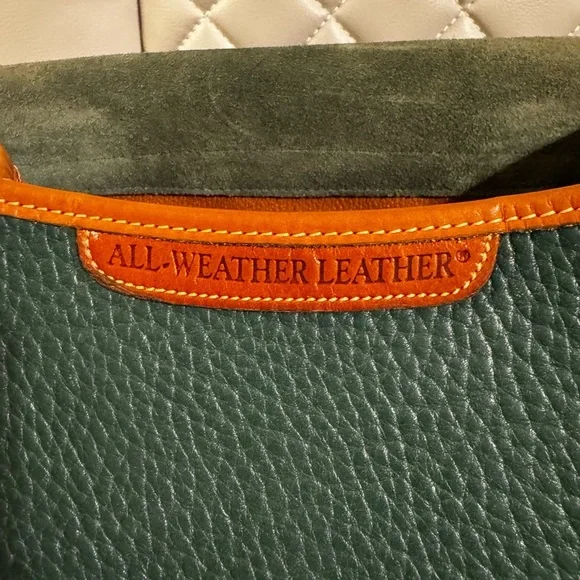 Green and Brown All Weather Leather Dooney & Bourke Crossbody Bag - Picture 8 of 9